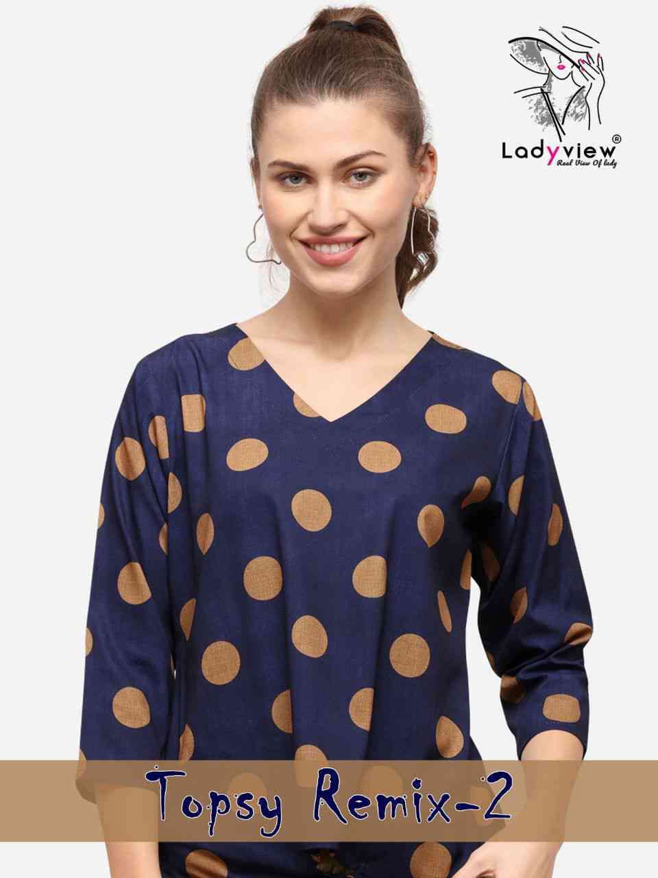 Ladyview Topsy Remix Vol 2 Digital Print Shirt Designs Short Top Collection Dealers