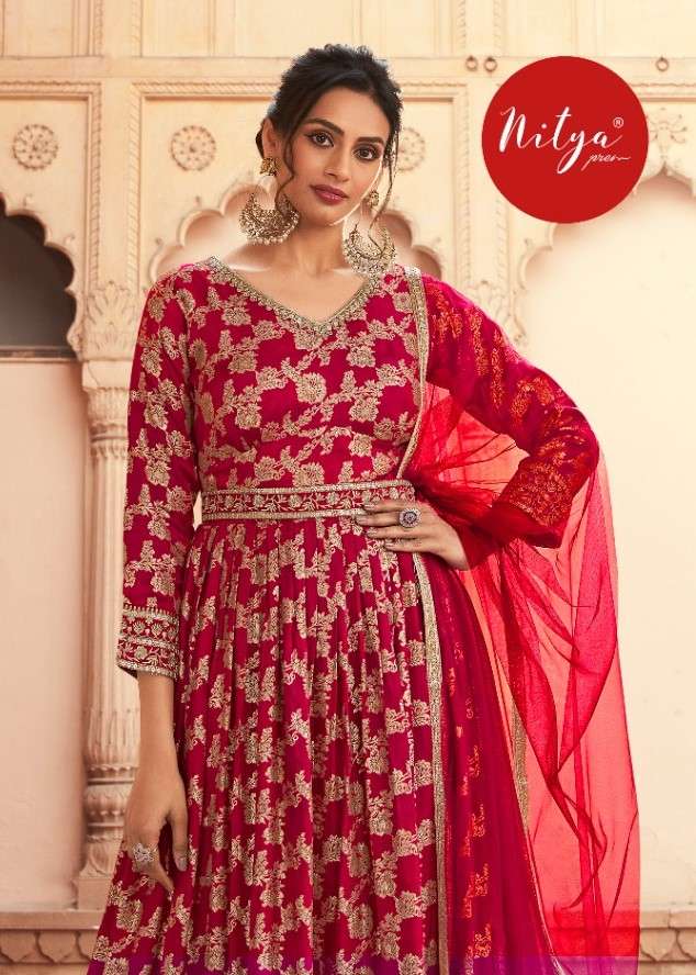LT Fabrics Nitya 503 Colors Exclusive party Long Dress New Designs