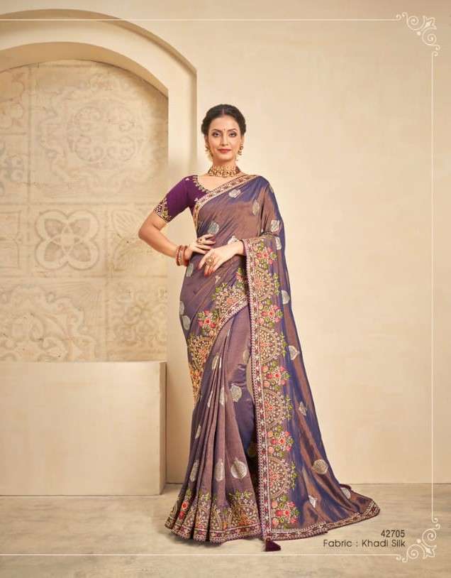 Mahotsav Norita 42705 To 42713 Party Wear Silk Saree Supplier New Catalog