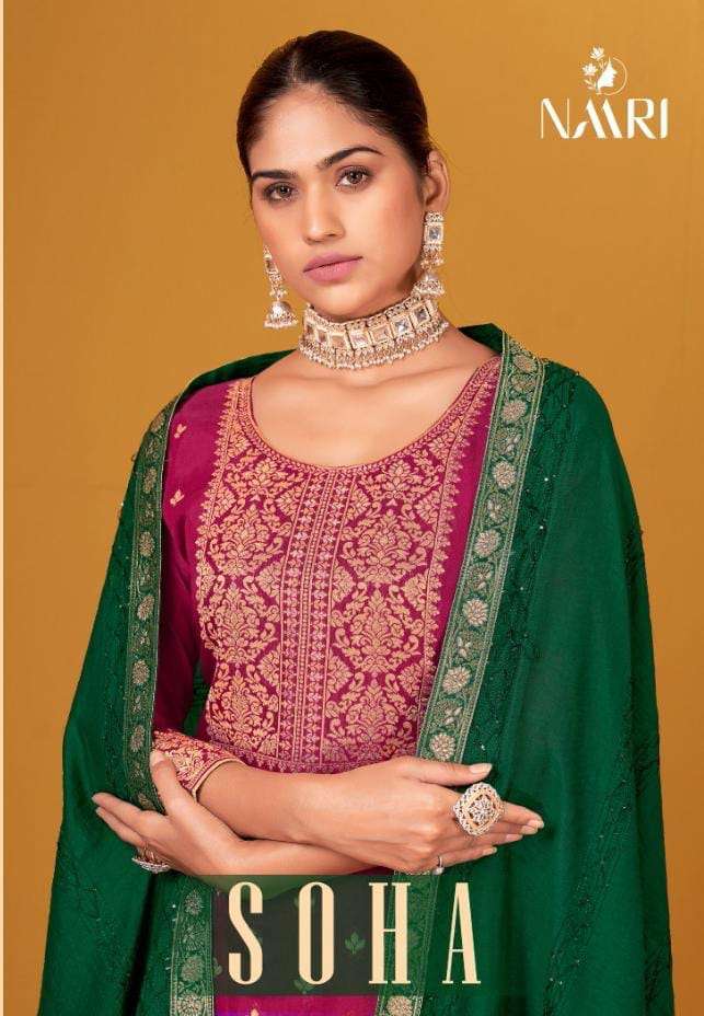 Naari Soha Exclusive Designer Silk Salwar Suit Catalog Dealer