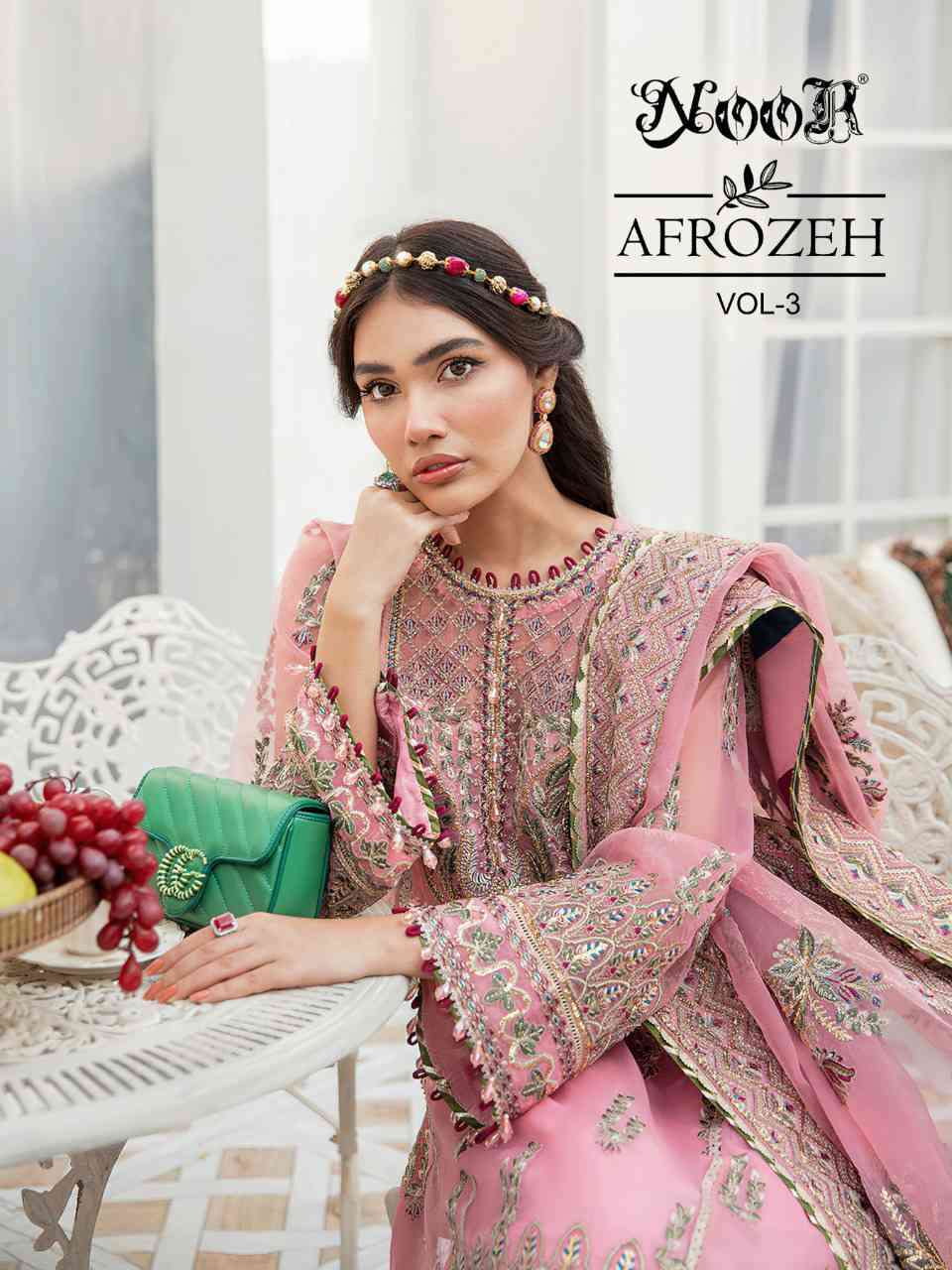 Noor Afrozeh Vol 3 Party Wear Designer Pakistani Suit Catalog Exporter