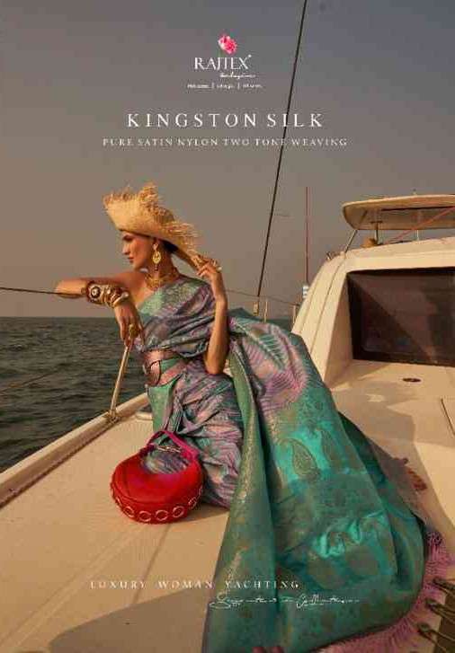 Rajtex Kingston Silk 305001 To 305010 Party Wear Branded Silk Saree Exporter