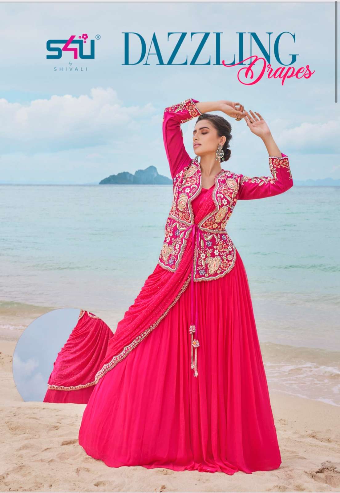 S4U Dazzling Drapes Designer Party Wear Indo Western Dress Collection