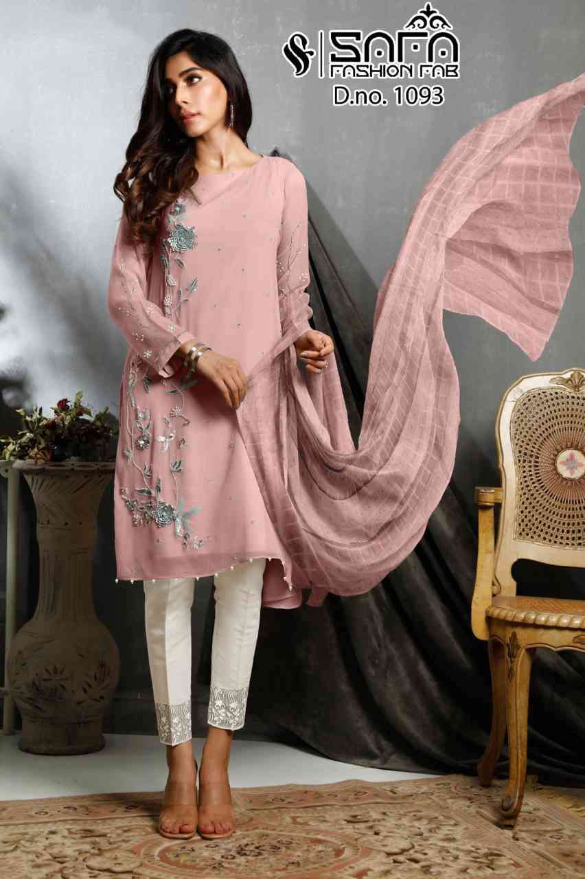 Safa Fashion Fab 1093 Formal Designs Pakistani Kurti Pent Dupatta Set Supplier