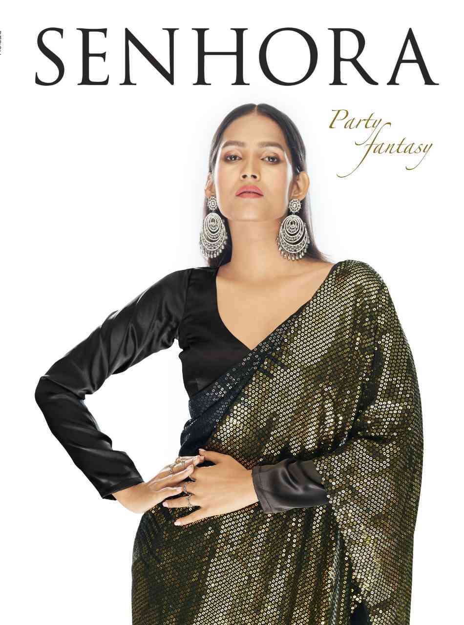 Senhora Party Fantasy 2079 To 2082 Designer Party Wear Saree Supplier New Catalog