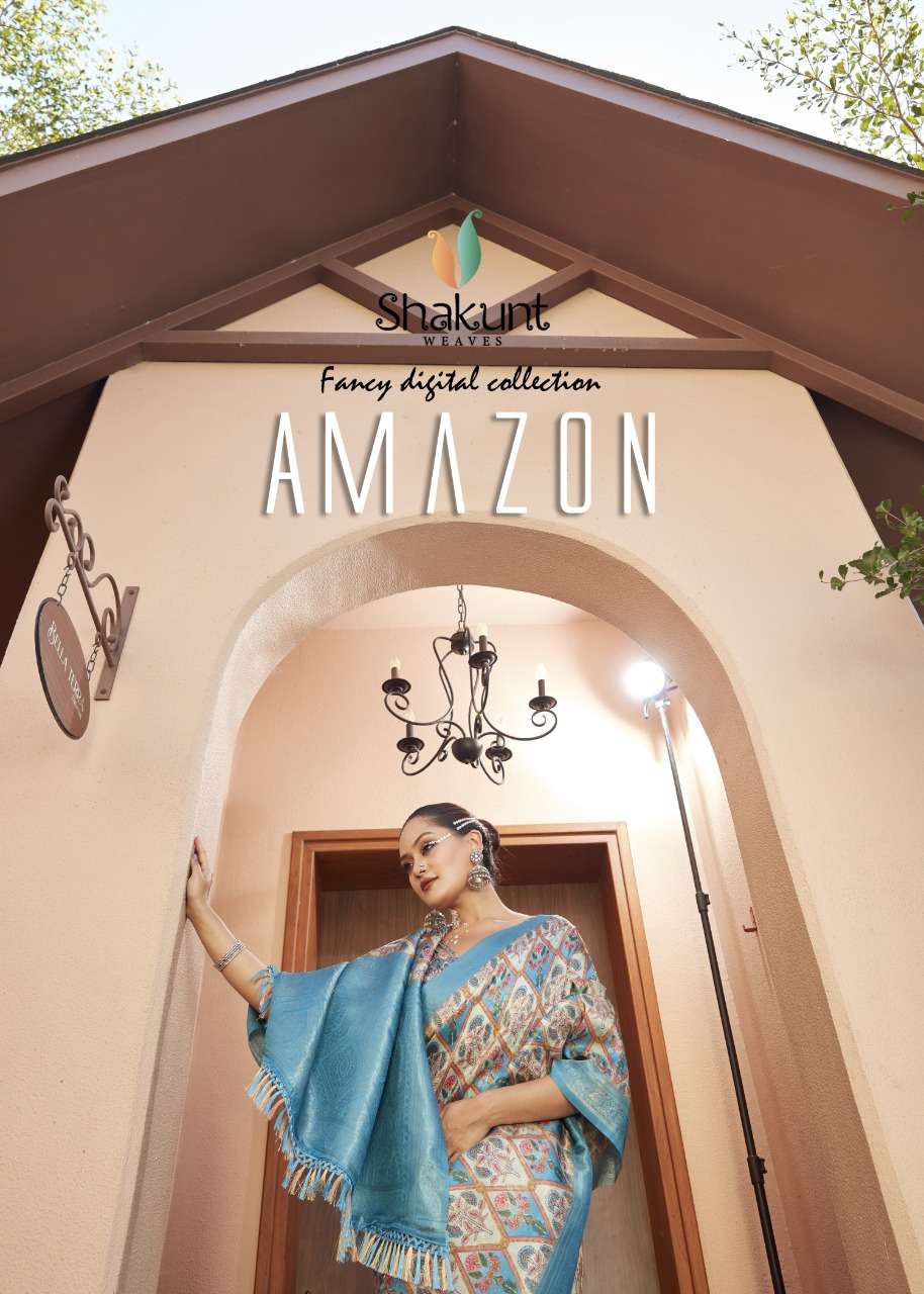 Shakunt Amazon Art Silk Partywear Patola Designs Saree Wholesaler