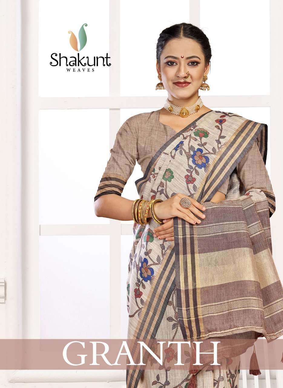 Shakunt Granth Festive Wear Georgette Silk Saree Catalog Dealer