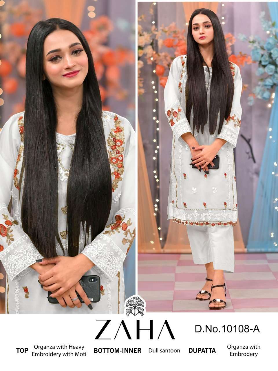 Zaha 10108 Colors Festive Wear Pakistani Suit Wholesaler New Collection