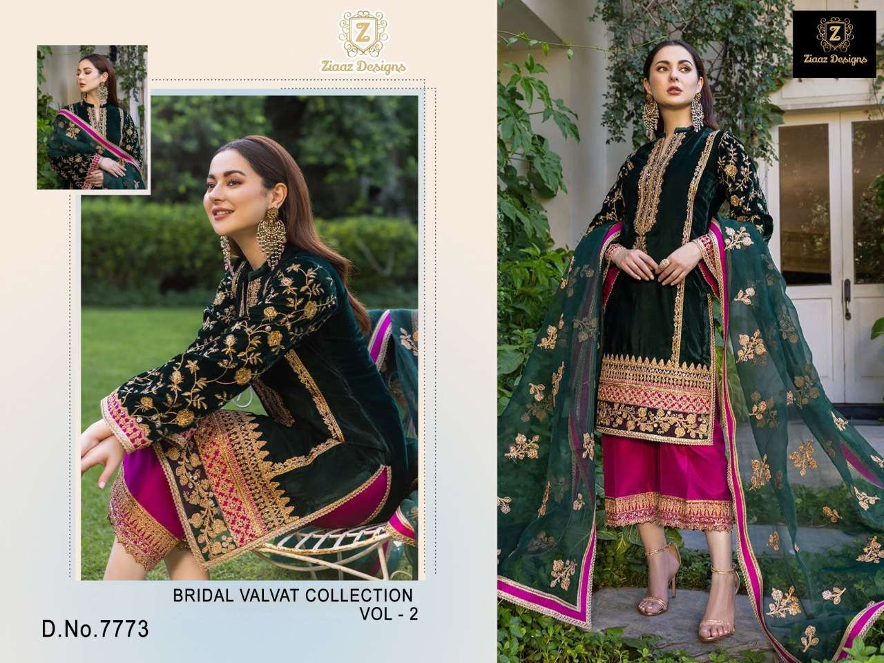Ziaaz Bridal Velvet Collection Vol 1 Pakistani Velvet Suit Dealers