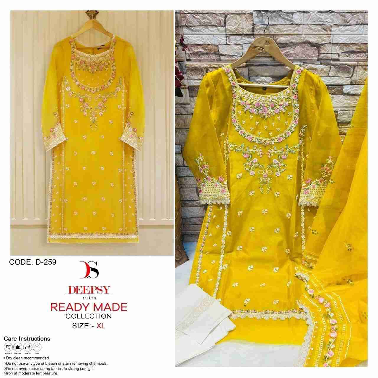 Deepsy D 259 Party Wear Organza Pakistani Suit Suppiler Readymade Collection