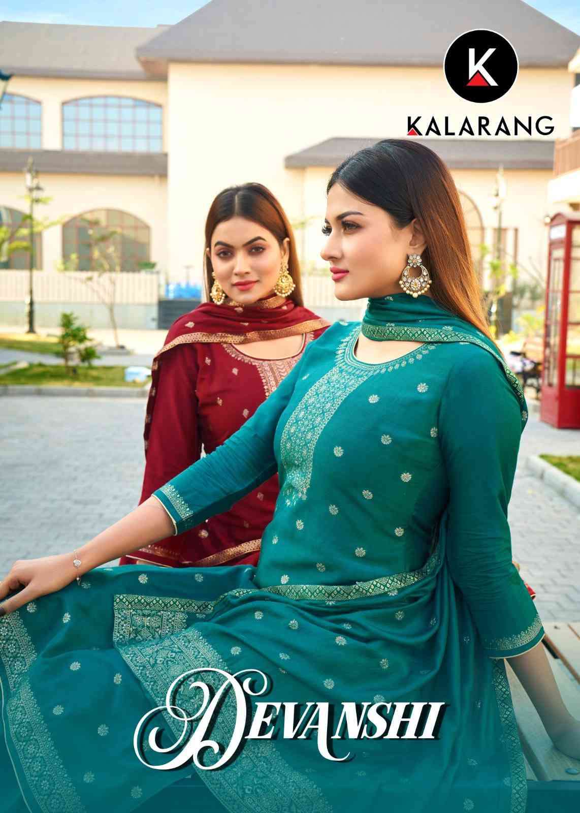 Kalarang Devanshi Pure Muslin Jacquard Festive Wear Salwar Suit Wholesaler