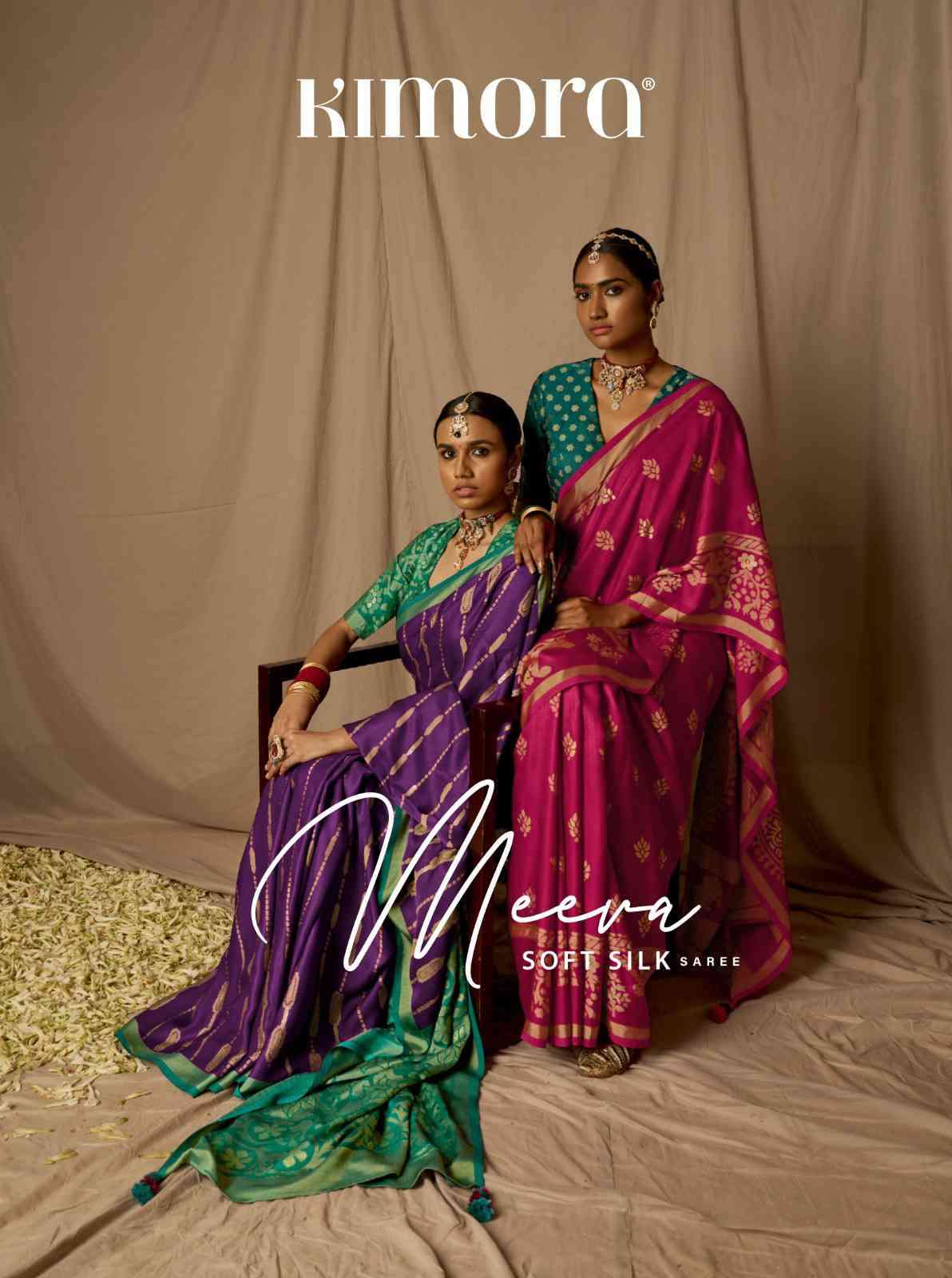 Kimora Meera Soft Silk 16061 To 16070 Festive Wear Silk Saree Online Wholesaler