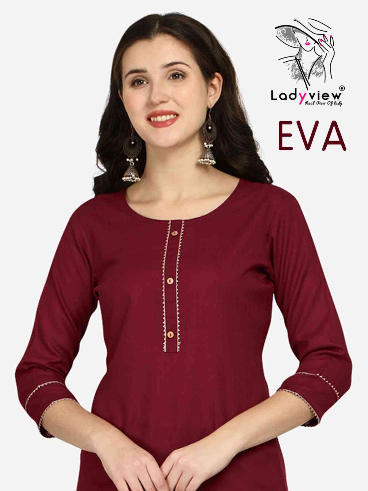 Ladyview Eva Fancy Formal Wear Straight Kurti Pant Collection Supplier