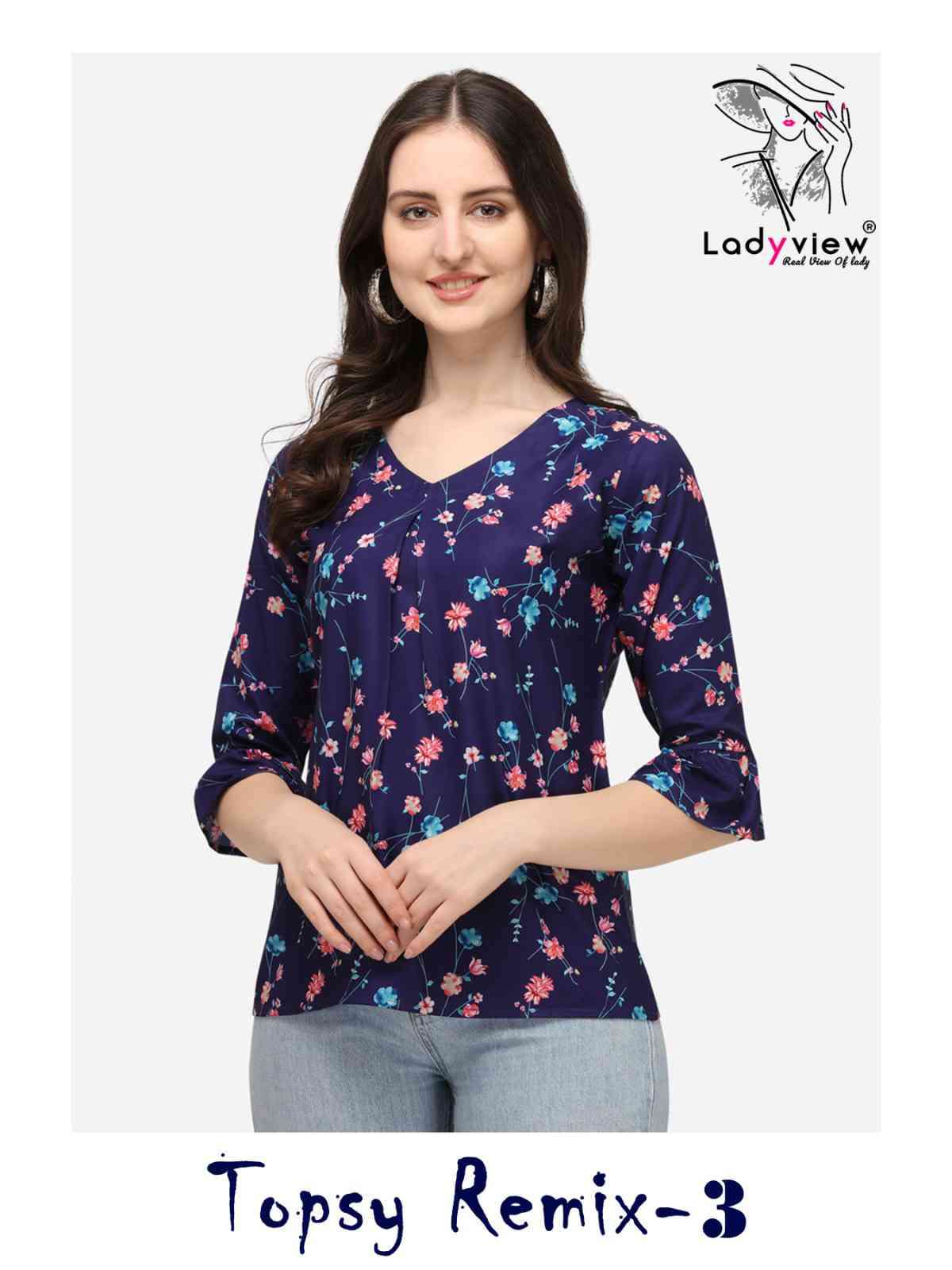 Ladyview Topsy Remix Vol 3 Fancy Printed Exclusive Short Tops Collection Dealer