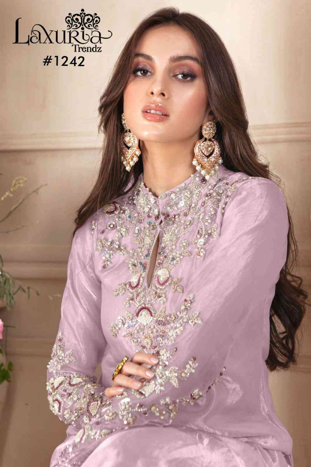 Laxuria Trends 1242 Designer Kurti Pant Dupatta Pakistani Pattern Sets