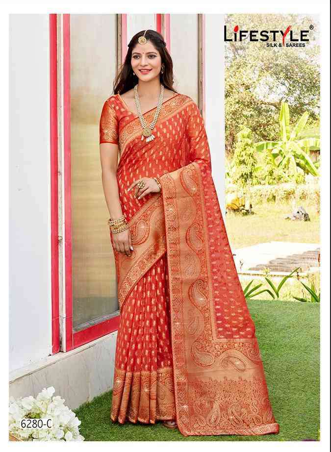 Lifestyle 6280 Vol 1 Fancy Silk Banarasi Designs Traditional Saree Wholesaler
