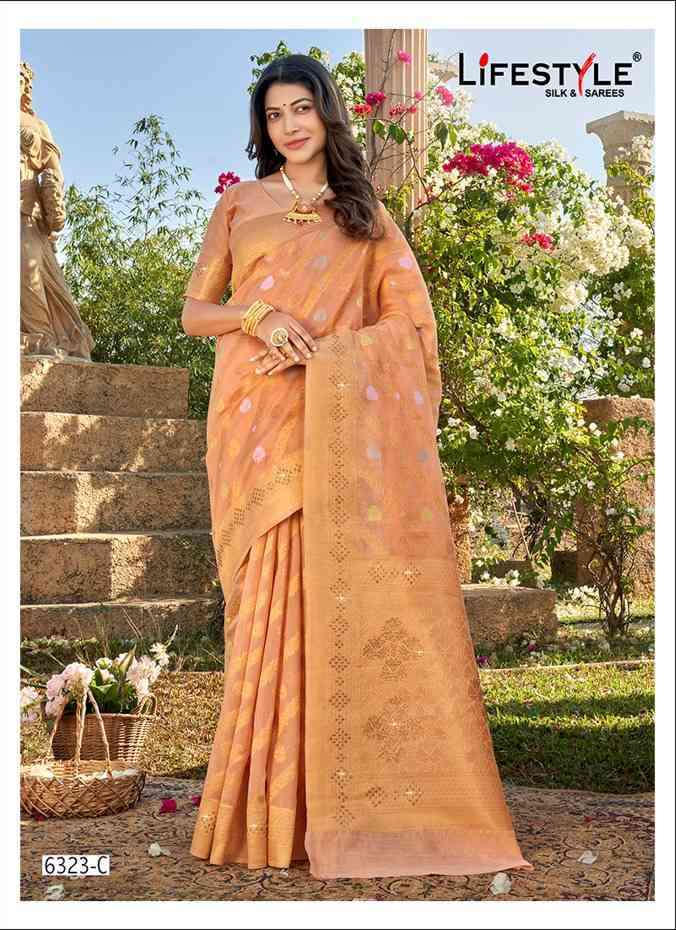 Lifestyle 6323 Vol 1 Excusive Chanderi Festive Wear Saree Collection Exporter