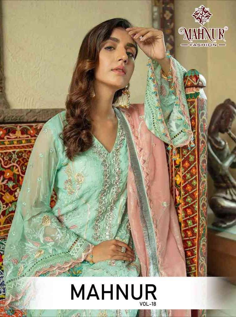 Mahnur Fashion Mahnur Vol 18 Wedding Wear Pakistani Dress Catalog Exporter