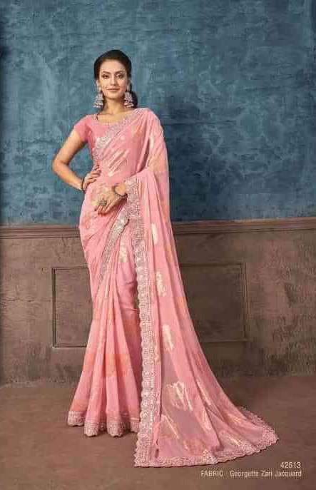 Mahotsav Norita 42606 To 42614 Party Wear Designer Saree Catalog Wholesaler