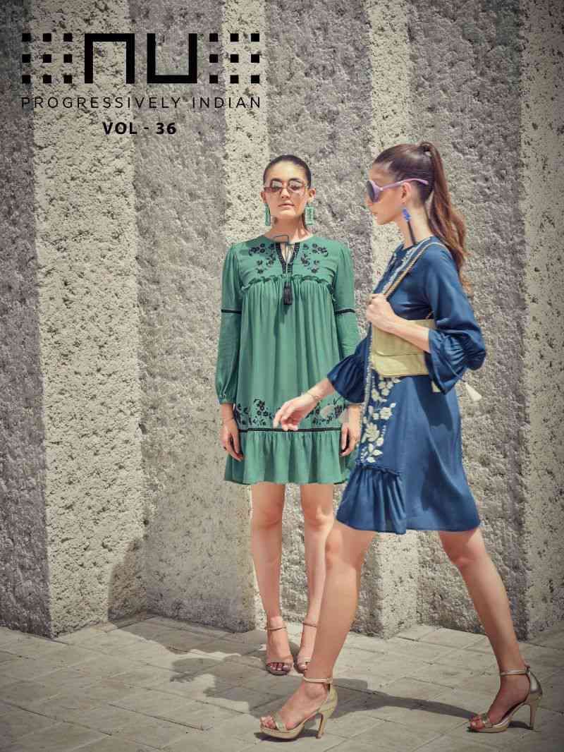 Nu Vol 36 Stylish Western Wear Summer Collection Short Tunics Wholesaler
