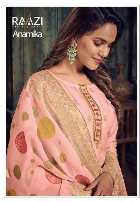 Rama Fashion Razzi Anamika Party Wear Weaving Silk Salwar Suit Catalog Dealers