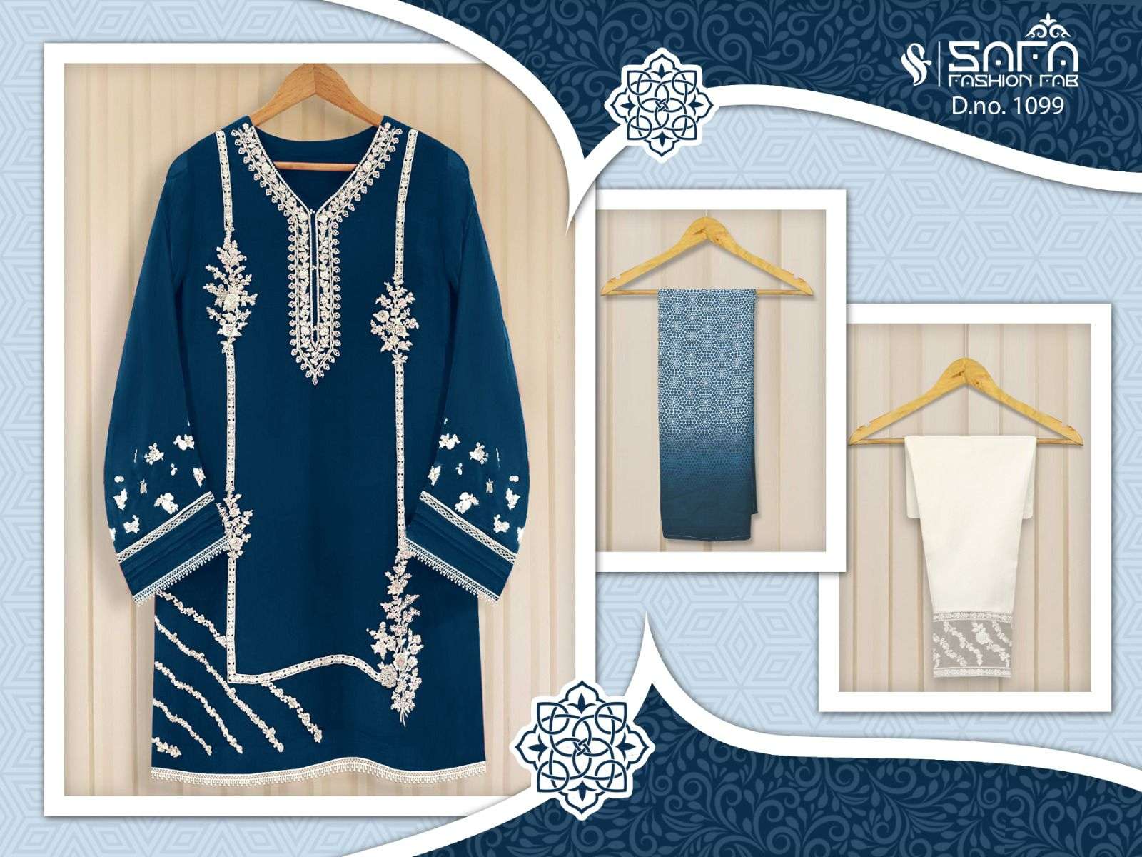 Safa Fashion Fab 1099 Fancy Pakistani Readymade Suit Designs