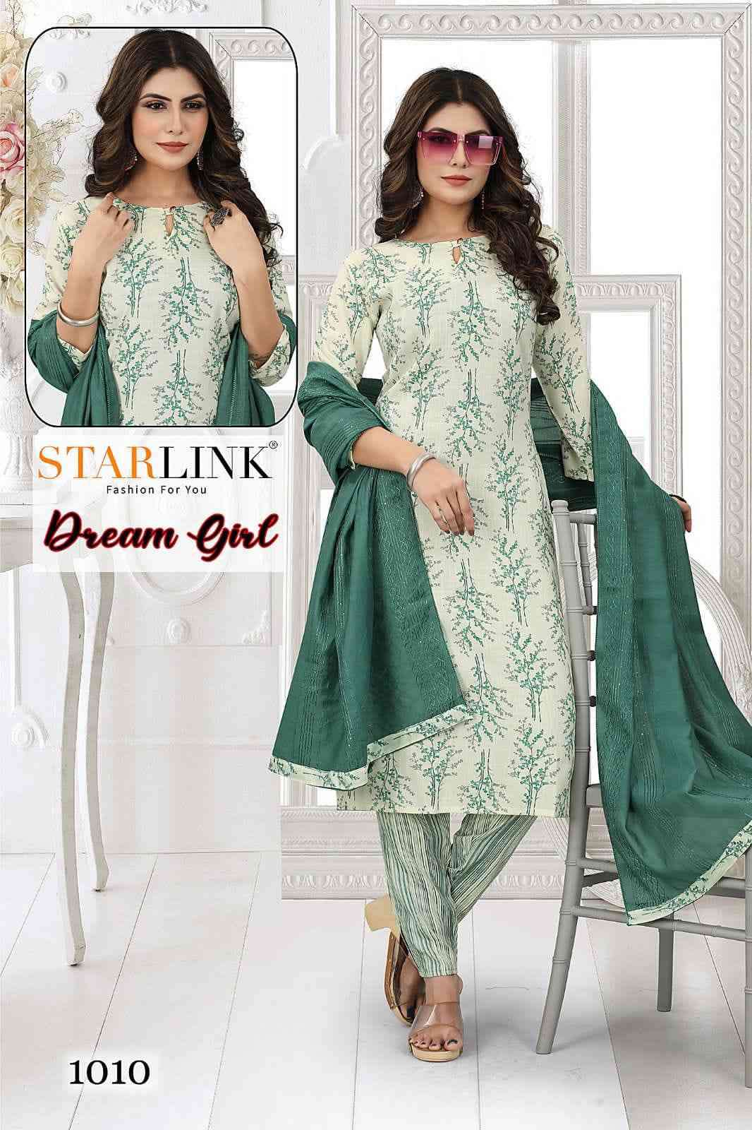 Starlink Dream Girl Exclusive Capsule Printed Kurti Pant Dupatta Set Wholesaler