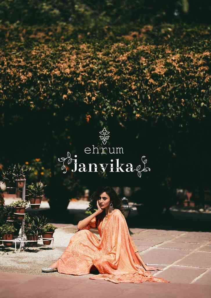Varsha Ehrum Janvika Pure Muslin Party Wear Unstitch Dress Catalog Supplier