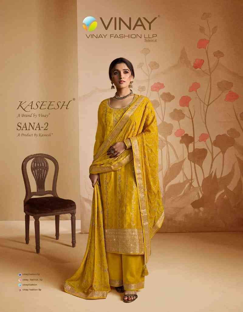 Vinay Fashion Kaseesh Sana Vol 2 Party Wear Jacquard Salwar Suit Catalog Exporter