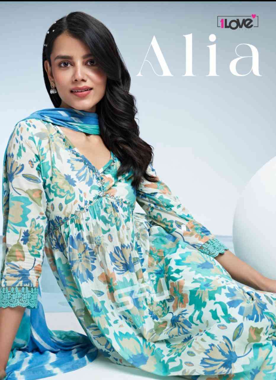 1love Alia By S4U Designer Alia Cut Summer Wear Stylish 3 Piece Collection Supplier
