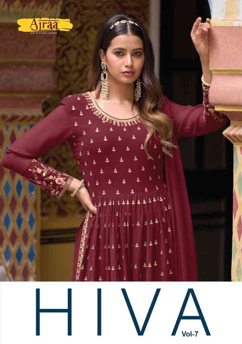 Ajraa Hiva Vol 7 Readymade Nayra Cut Designer Dress Wholesaler New Designs
