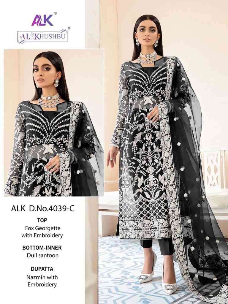 Al Khushbu Alk 4039 C Georgette Pakistani Dress Supplier