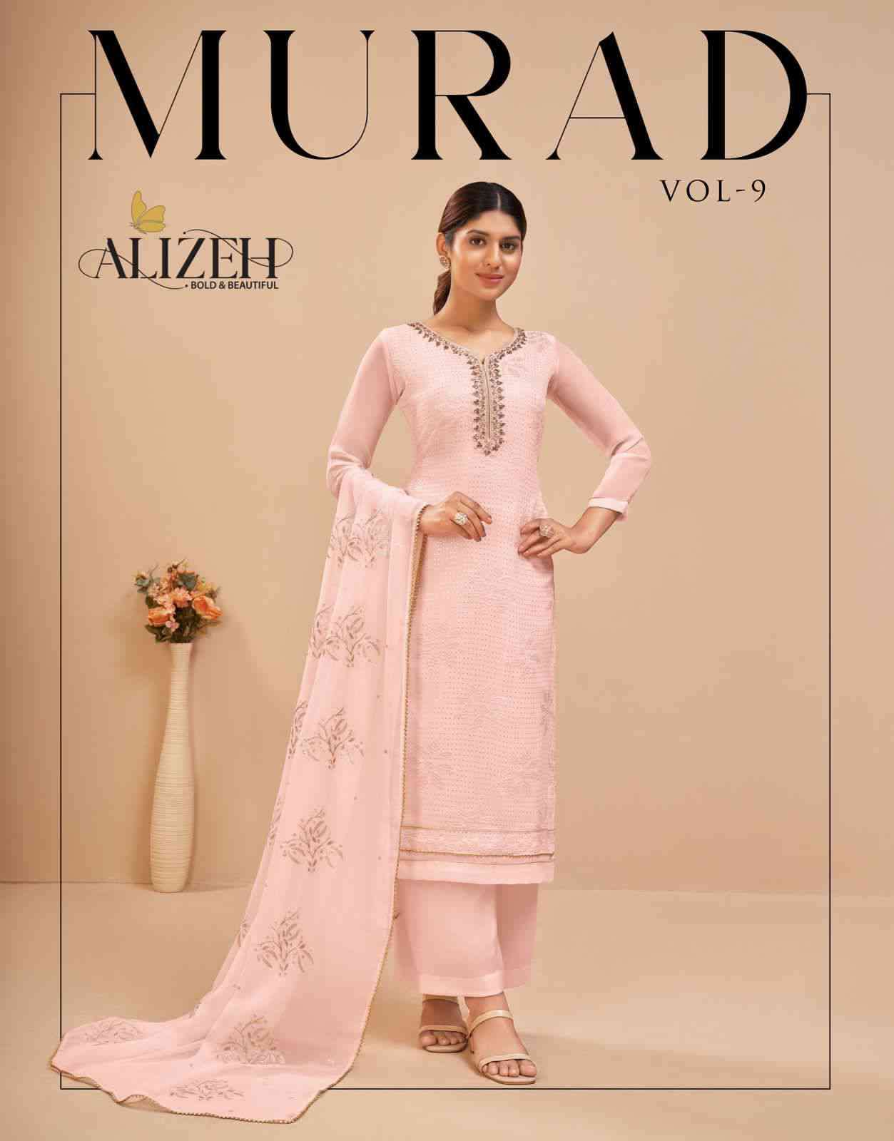 Alizeh Murad Vol 9 Branded Festive Collection Ladies Suit Catalog Wholesaler