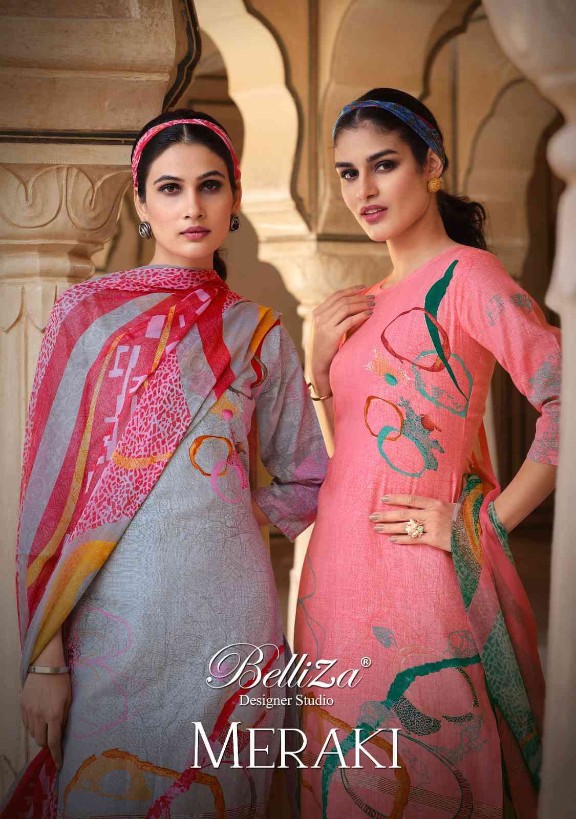 Belliza Meraki Digital Printed Pure Cotton Dress Material Catalog Wholesaler