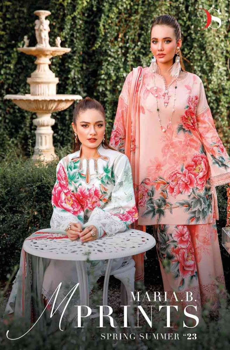 Deepsy Maria B Mprints Spring Summer 23 Designer Pakistani Cotton Dress Dealers