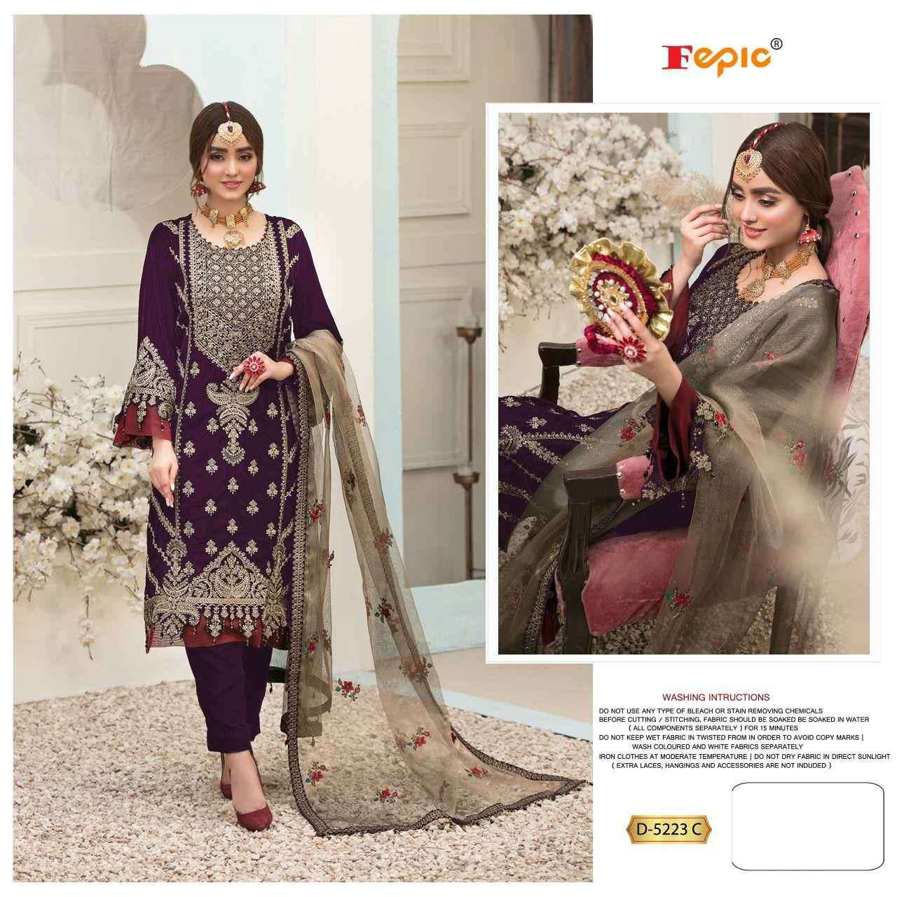Fepic D 5223 C Pakistani Stylish Designer suit Wholesaler
