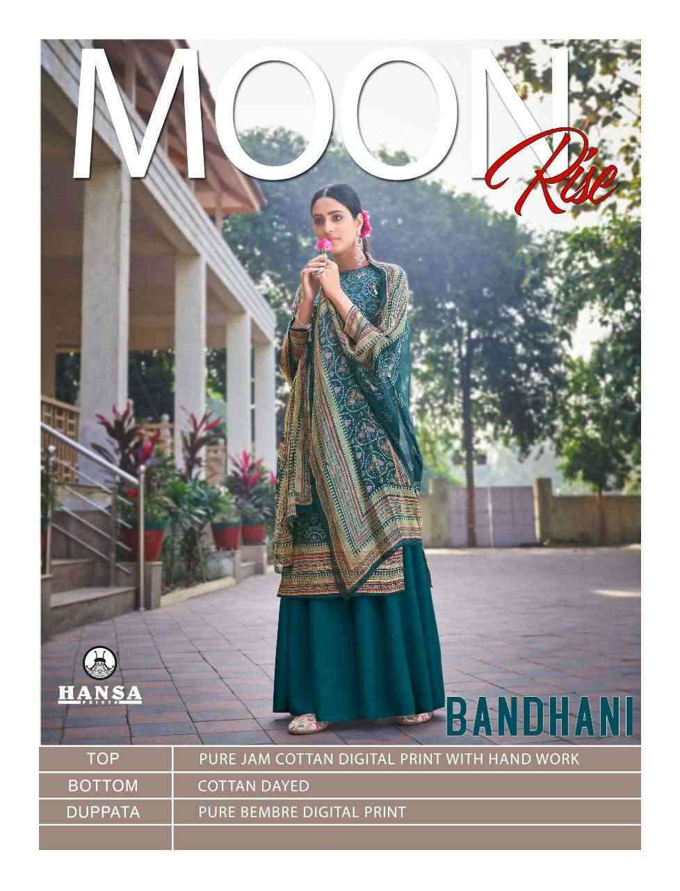 Hansa Moon Rise Bandhani Exclusive Fancy Jam Cotton Salwar Kameez Wholesaler