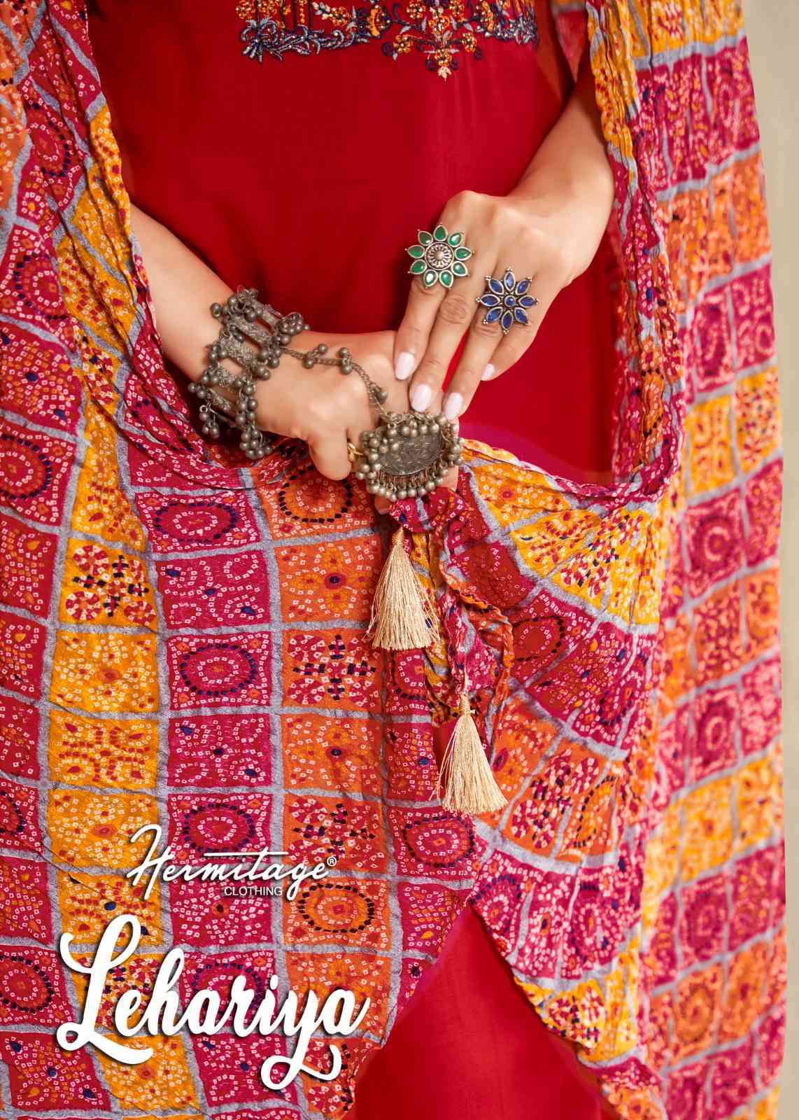 Hermitage Lehariya Pure Viscose Fancy Unstitch Dress Catalog Supplier