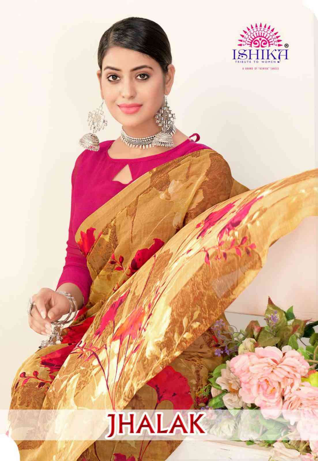 Ishika Jhalak 8301 To 8314 Fancy Georgette Daily Wear Saree Wholesaler