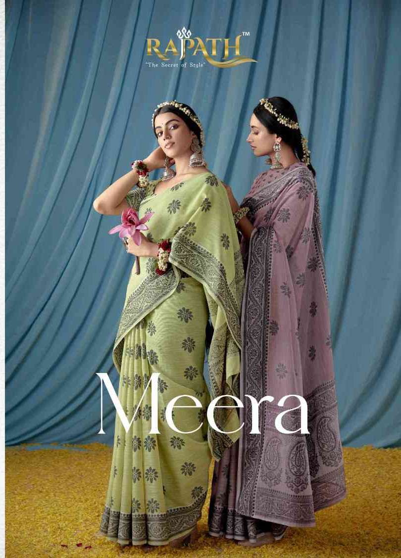 Rajpath Meraa 129001 To 129006 Lakhnavi Designs Festive Wear Saree Exporter