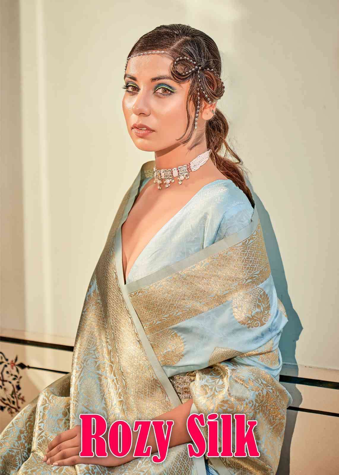 Rajpath Rozy Silk 108001 To 108006 Party Wear Banarasi Designs Saree Wholesaler