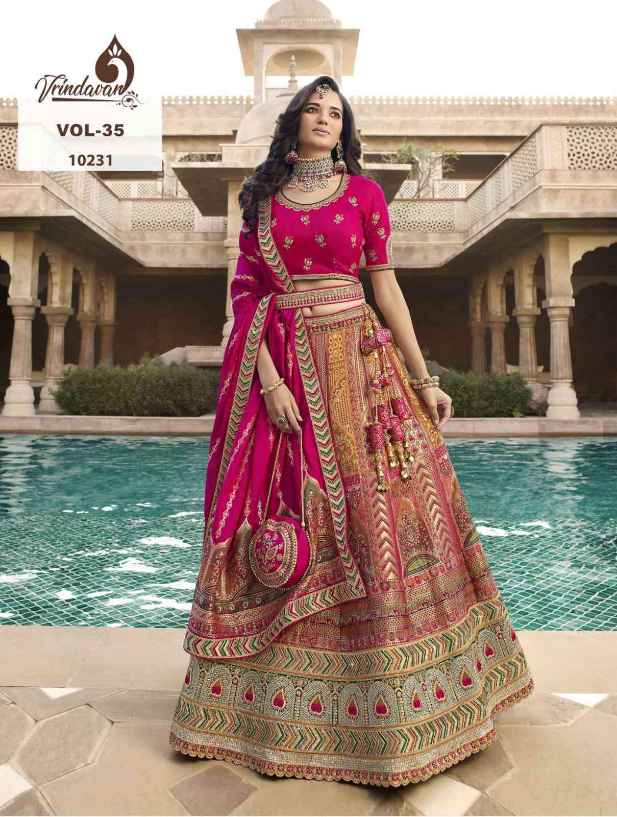 Royal Vrindavan Vol 35 10231 To 10239 Banarasi Designs Bridal Lehenga Exporter