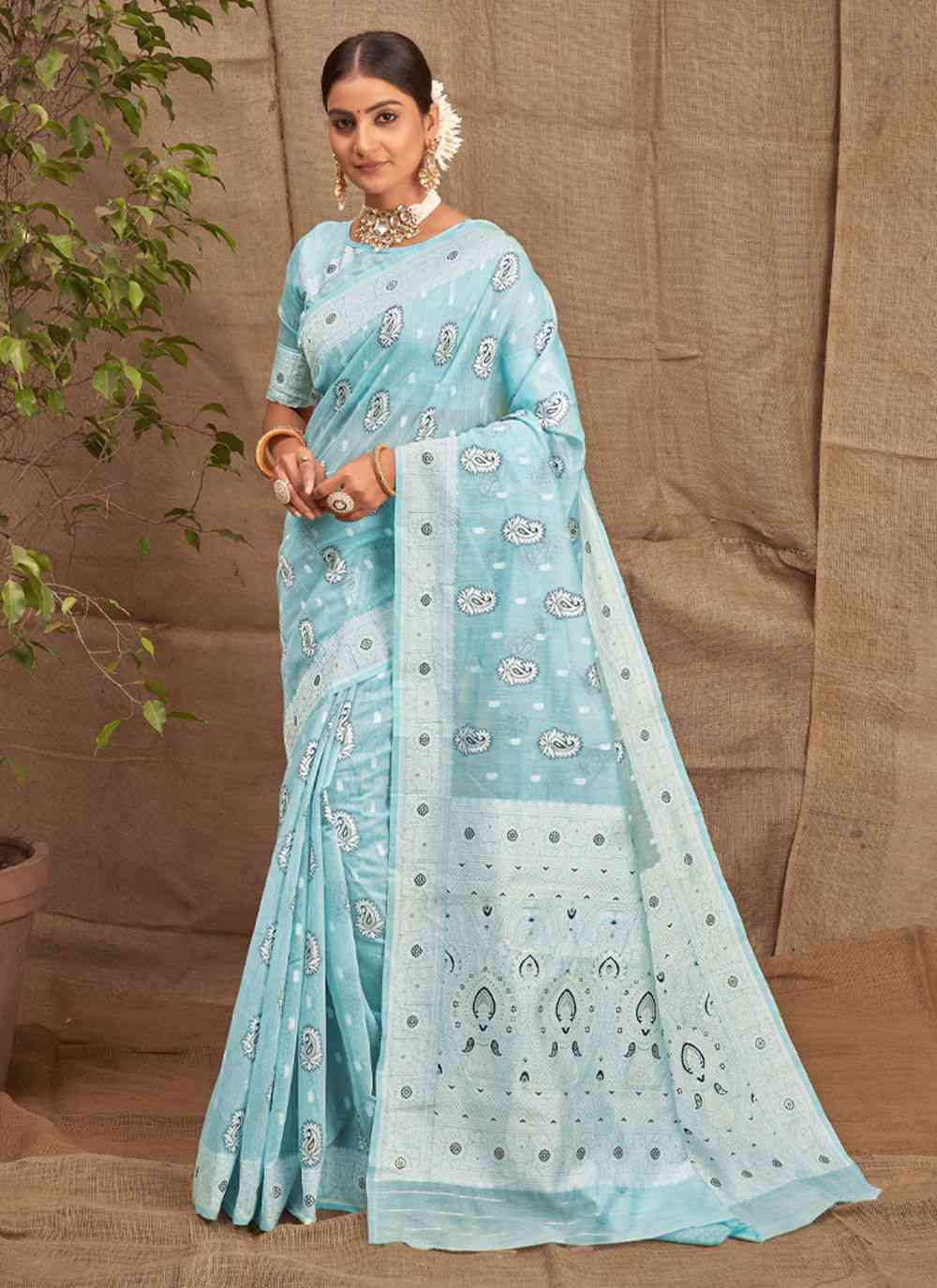 Sangam Indira 1001 To 1006 Fancy Cotton Saree Online Collection Supplier
