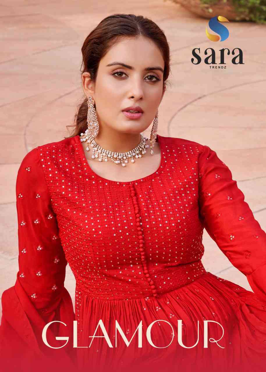 Sara Trends Glamour Western Style Nayra Cut Palazzo Dress Wholesaler New Designs 