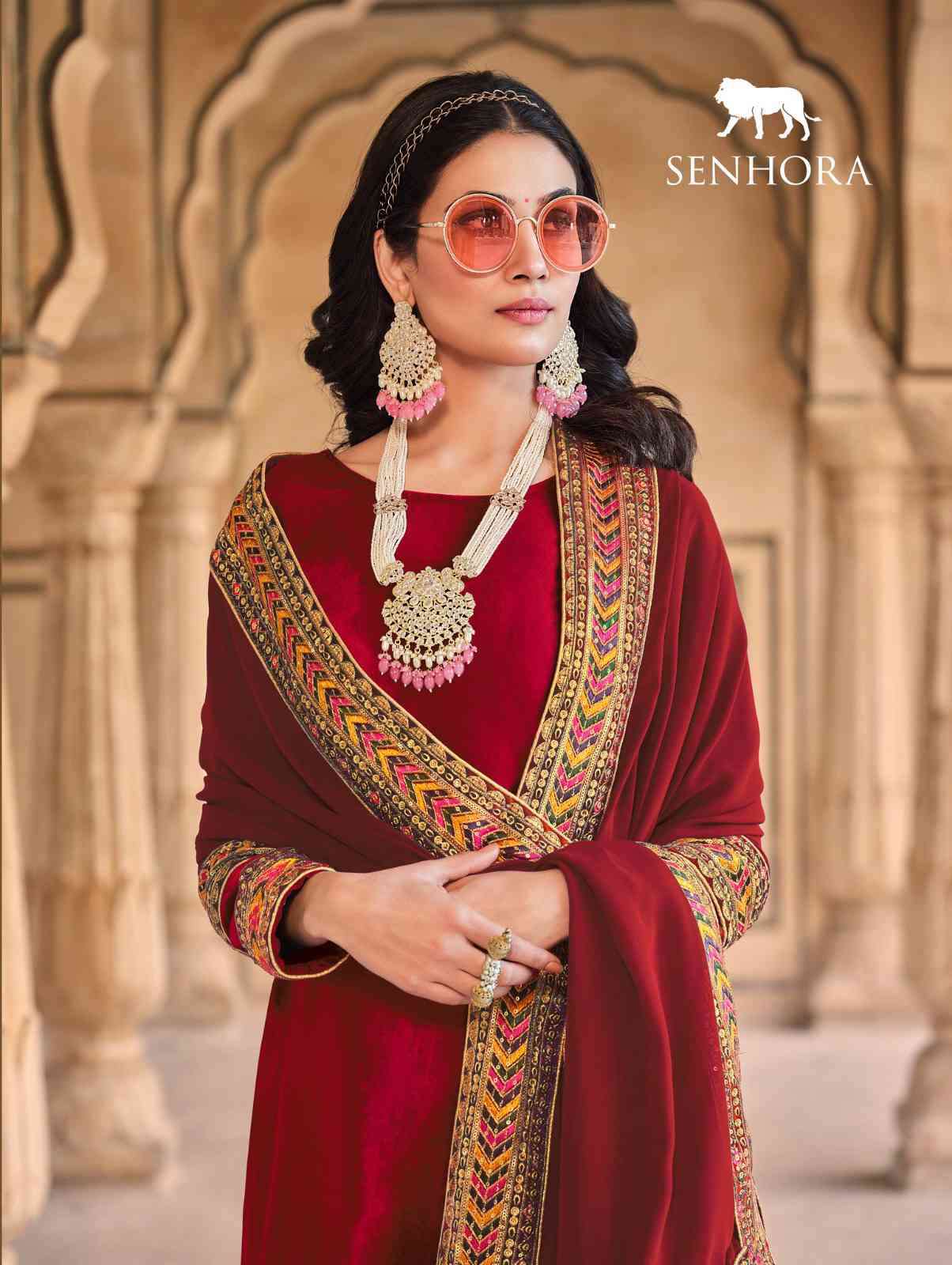 Senhora Aadhya 2074 Colors Designer Velvet Wedding Collection Suit Exporter