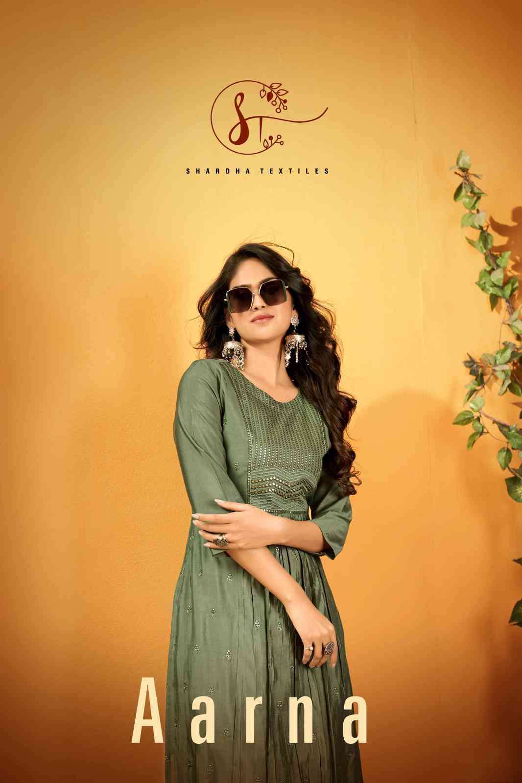 Shardha Aarna Exclusive Designer Nayra Cut Kurti Catalog Wholesaler