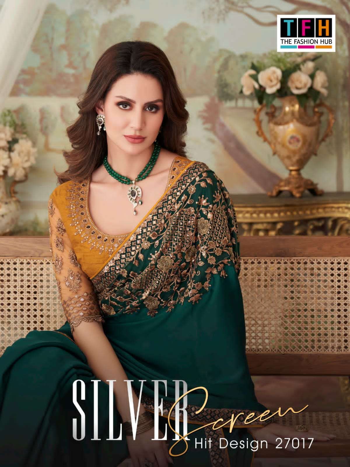 TFH Silver Screen Hit Design 27017 Colors Party Wear Saree Collection