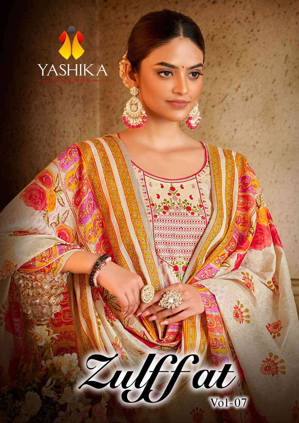 Yashika Zulafat Vol 7 Karachi Print Cotton Dress Material Catalog Wholesaler