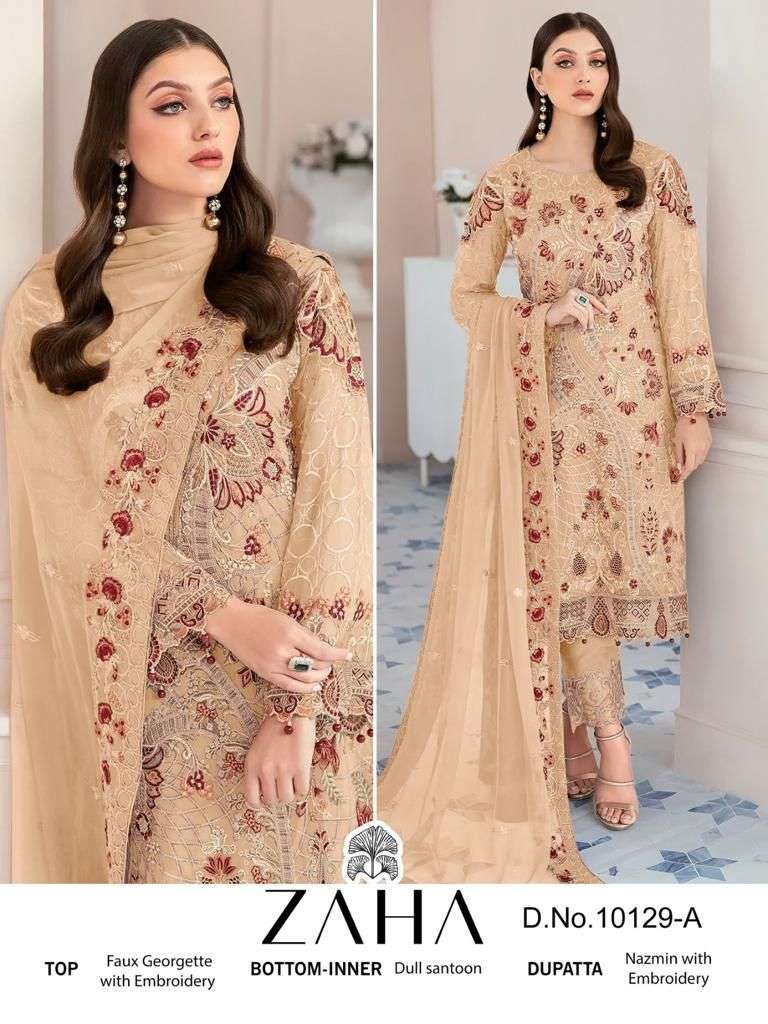 Zaha 10129 A Pakistani New Designe Collection Wholesaler