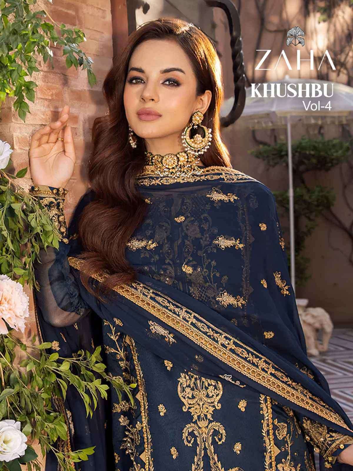 Zaha Khushbu Vol 4 Festive Collection Pakistani Suit Online Exporter